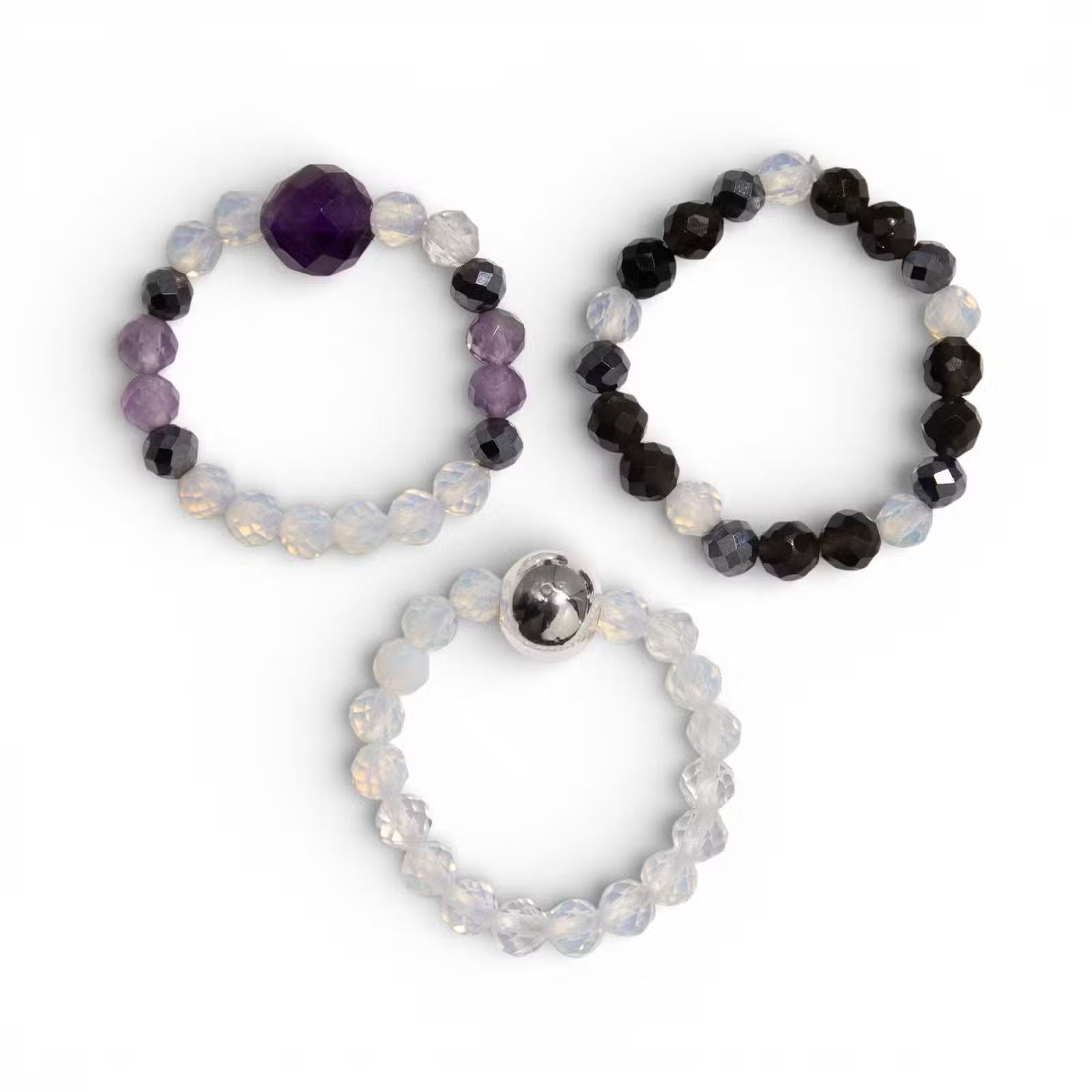 Full Moon Ring Sets Nymph Spirit Gemstone
