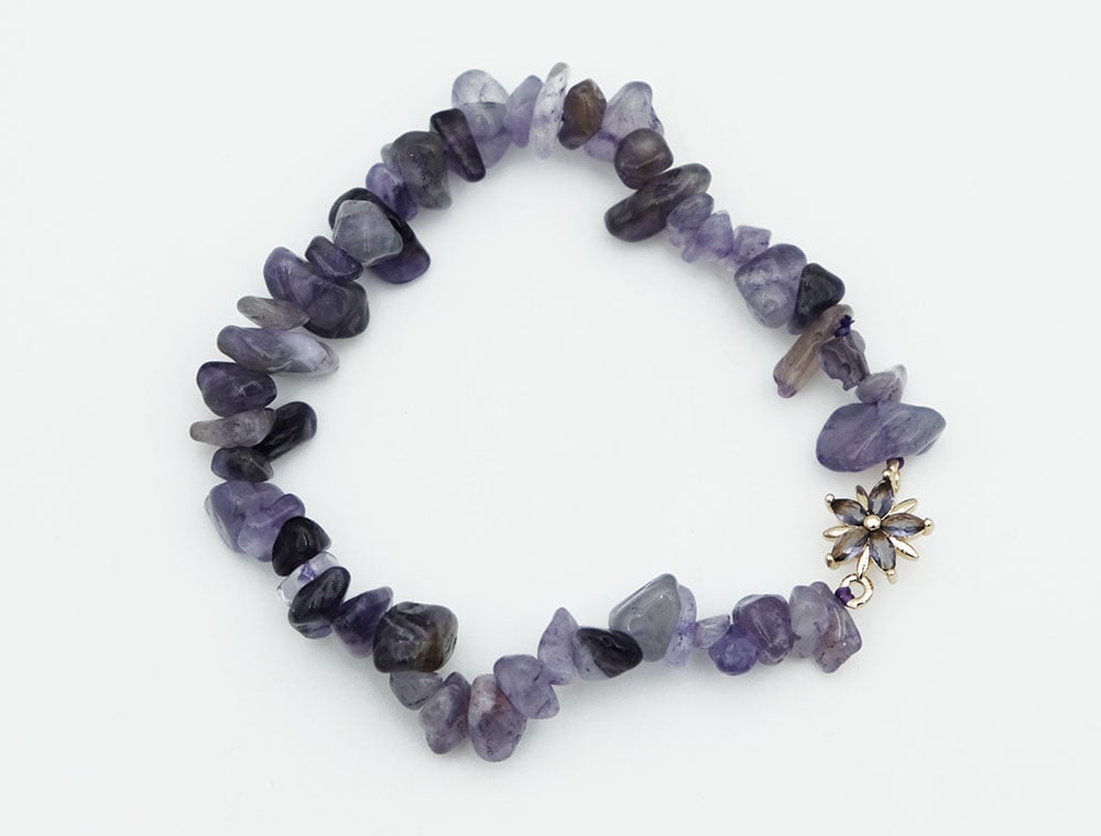 Amethyst Flower Bracelet