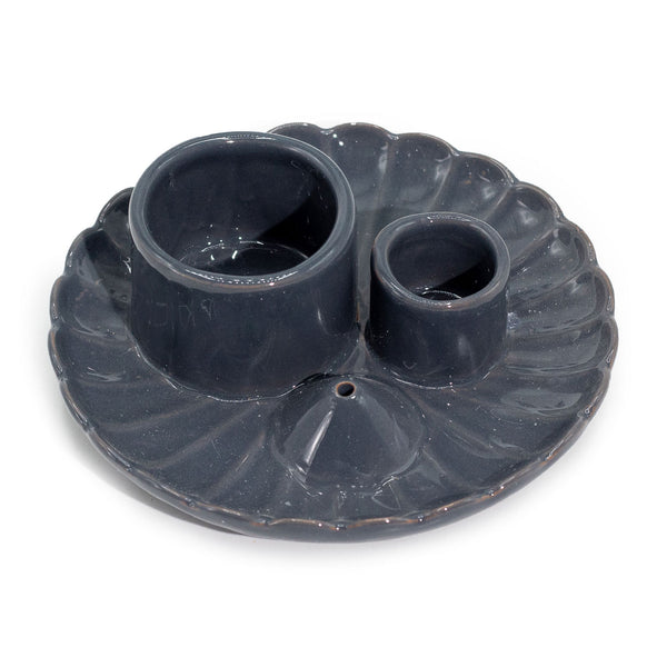 Grey Lotus Flower Smudge Holder