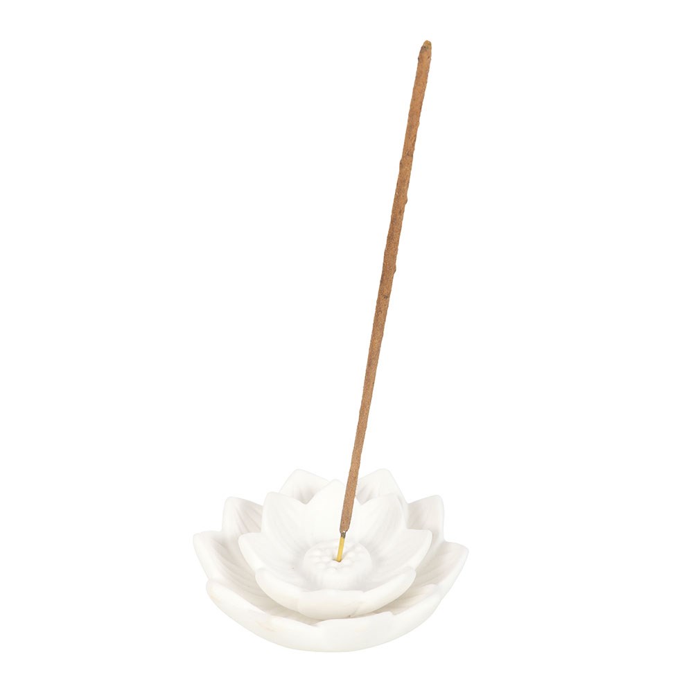 White Lotus Incense Stick Holder