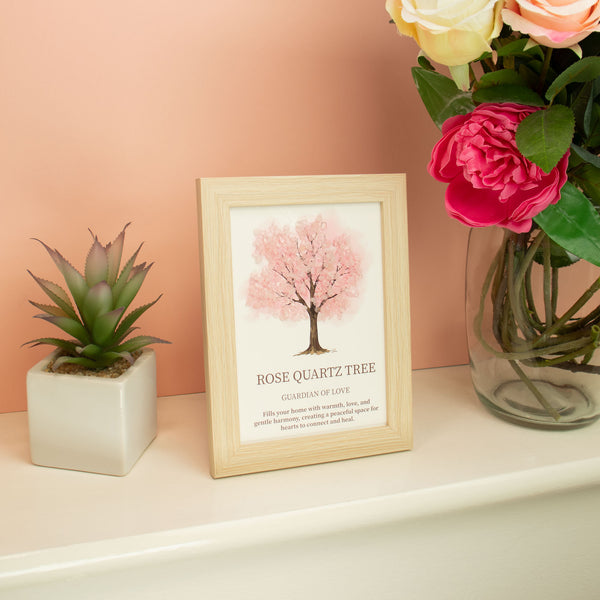 Rose Quartz Tree Of Life Gemstone Picture