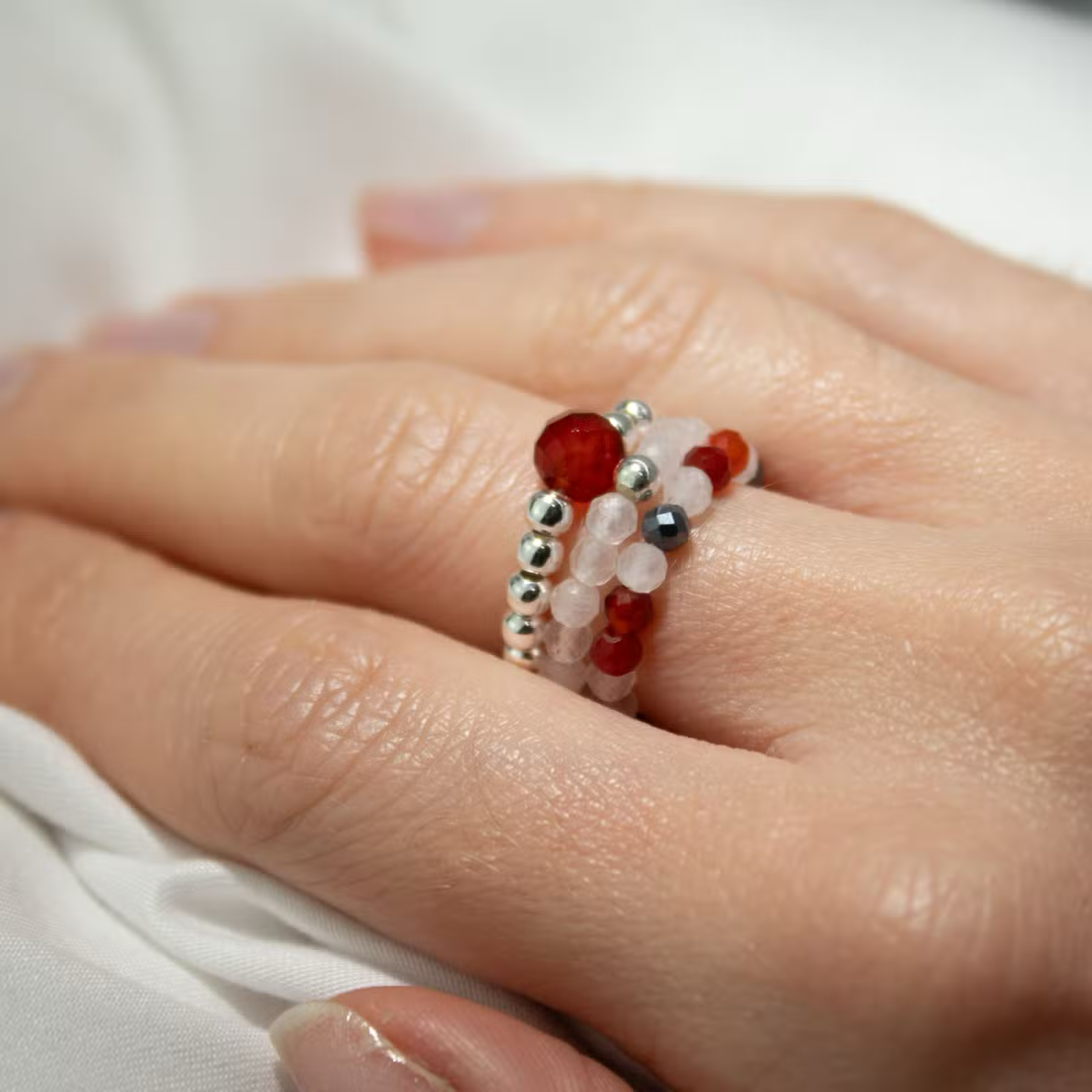 Love & Flame Ring Sets Nymph Spirit Gemstone