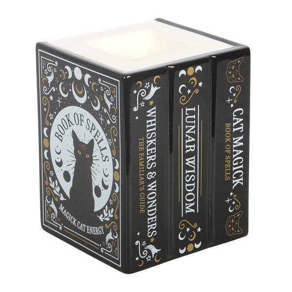 Black Cat Book Of Spell Oil Burner  & Wax Warmer