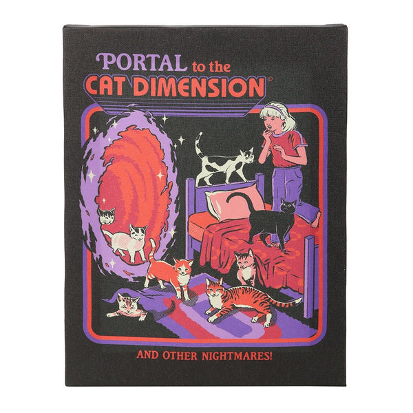 Portal to the Cat Dimension Canvas Plaque