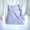 Purple Celestial Print Tote Bag