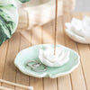 White Lotus Flower Incense Stick Holder & Trinket