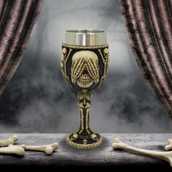 Three Wise Skeleton Goblet