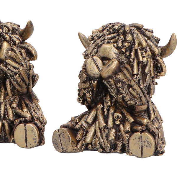 Three Wise Gold Highland Cows