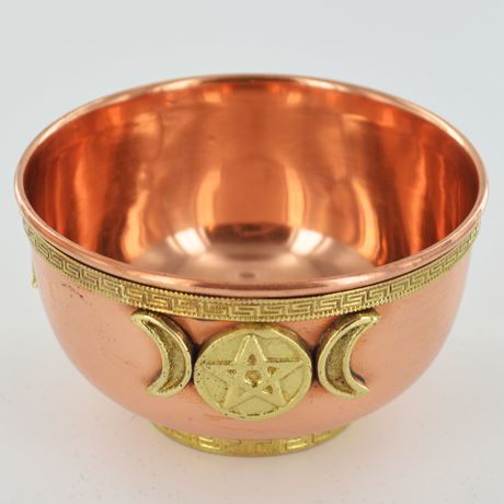 Copper Bowl Triple Moon 10cm