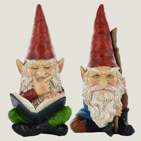 Set of Two Sitting Gnomes