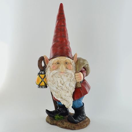 Gnome with Lantern & Sack