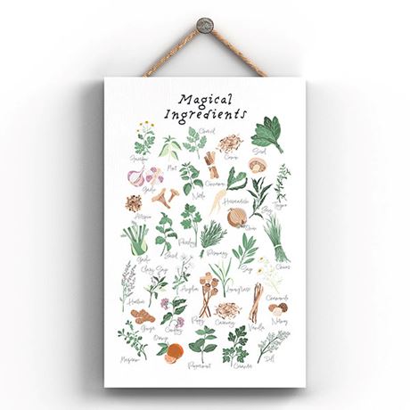 White Magical Ingredients Sign