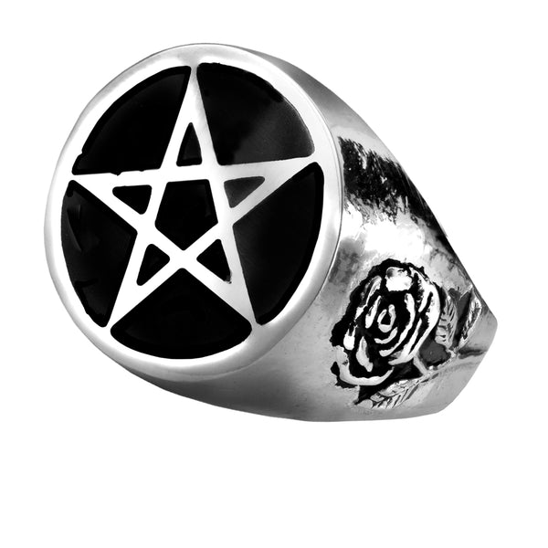 Roseus pentagram ring