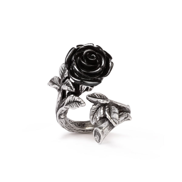 Wild Black Rose Ring