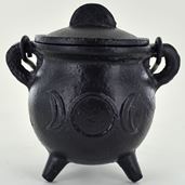 Triple Moon Cast Iron Small Cauldron