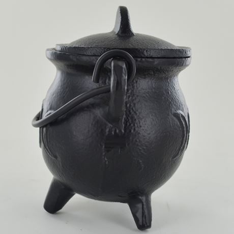 Triple Moon Cast Iron Small Cauldron