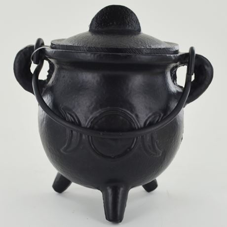 Triple Moon Cast Iron Small Cauldron