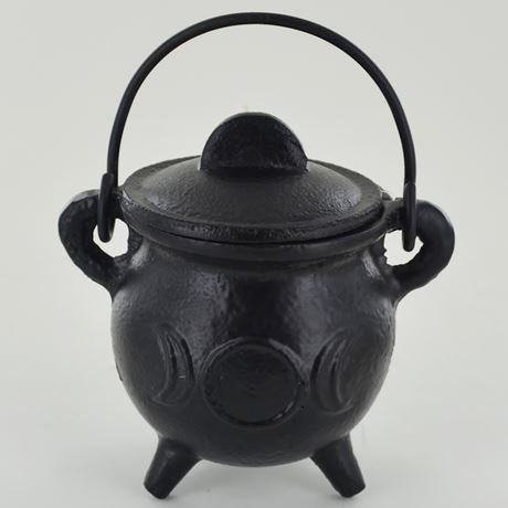 Triple Moon Cast Iron Small Cauldron