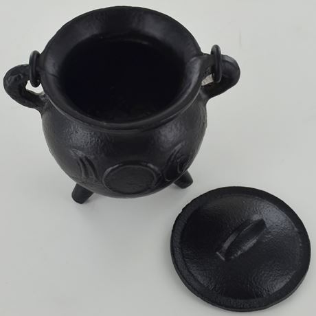 Triple Moon Cast Iron Small Cauldron