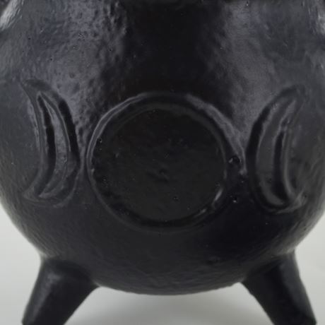 Triple Moon Cast Iron Small Cauldron