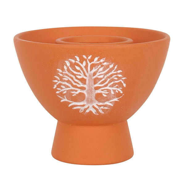Terracotta Tree of Life Smudge Bowl