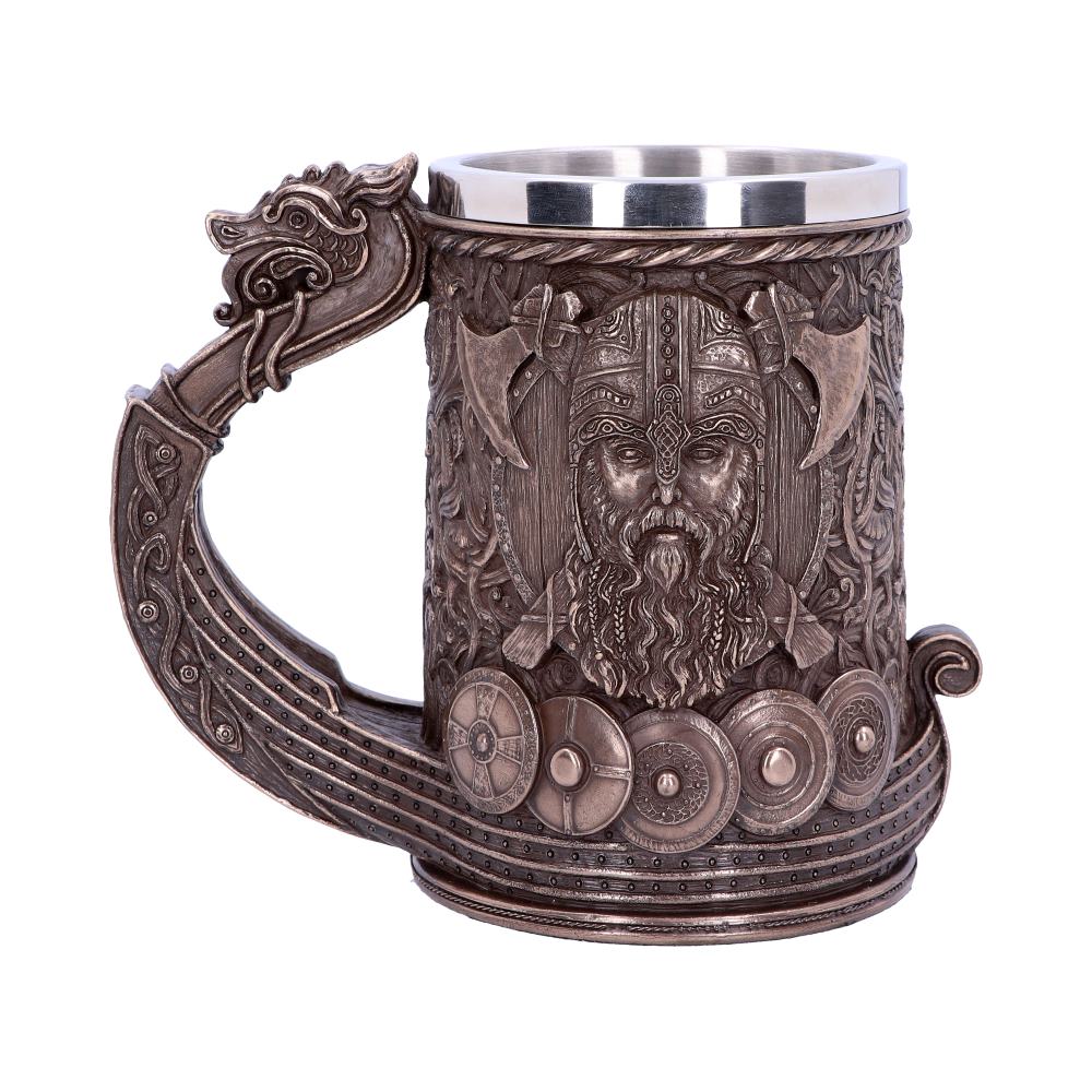 Bronze Drakkar Viking Tankard